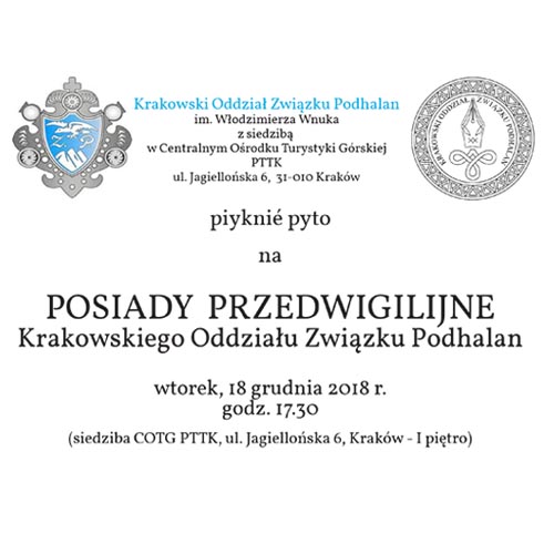 Posiady Przedwigilijne w Krakowie 18 grudnia 2018 r.