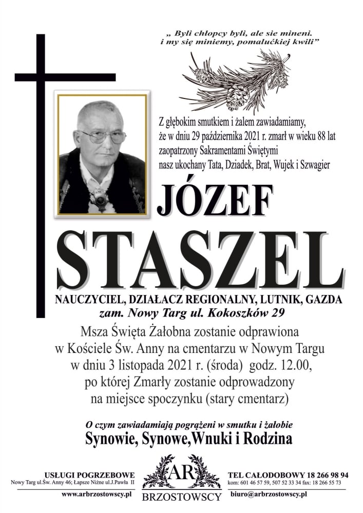 Pogrzeb śp. Józefa Staszla
