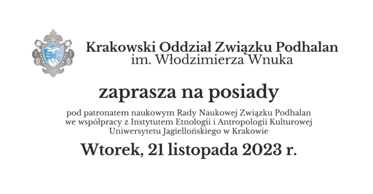 Zaproszenie na posiady wypominkowe w Krakowie