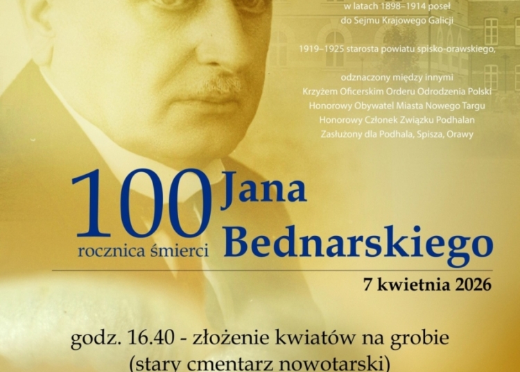 100. rocznica śmierci Jan Bednarskiego
