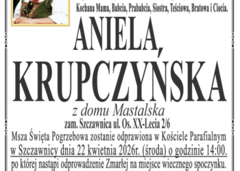 Z głębokim żalem zawiadamiamy o śmierci Honorowego Członka Związku Podhalan Ś.P Anieli Krupczyńskiej
