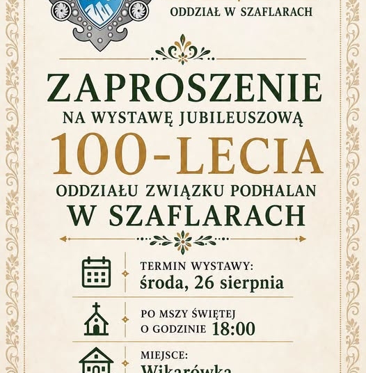 Wystawa jubileuszowa oddziału ZP w Szaflarach